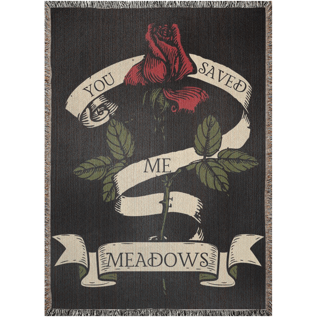 'You saved me' Meadows Woven throw