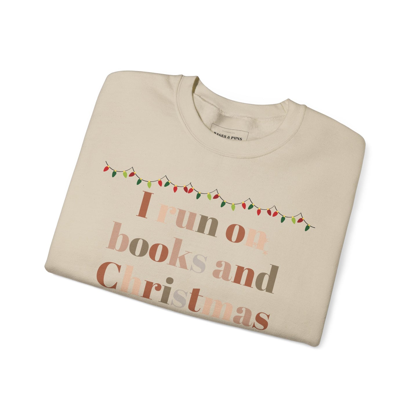 'Books & Christmas Cheer' Crewneck Sweatshirt