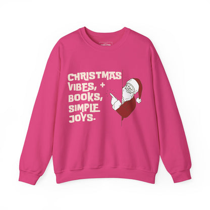 'Christmas vibes + Books' Crewneck Sweatshirt