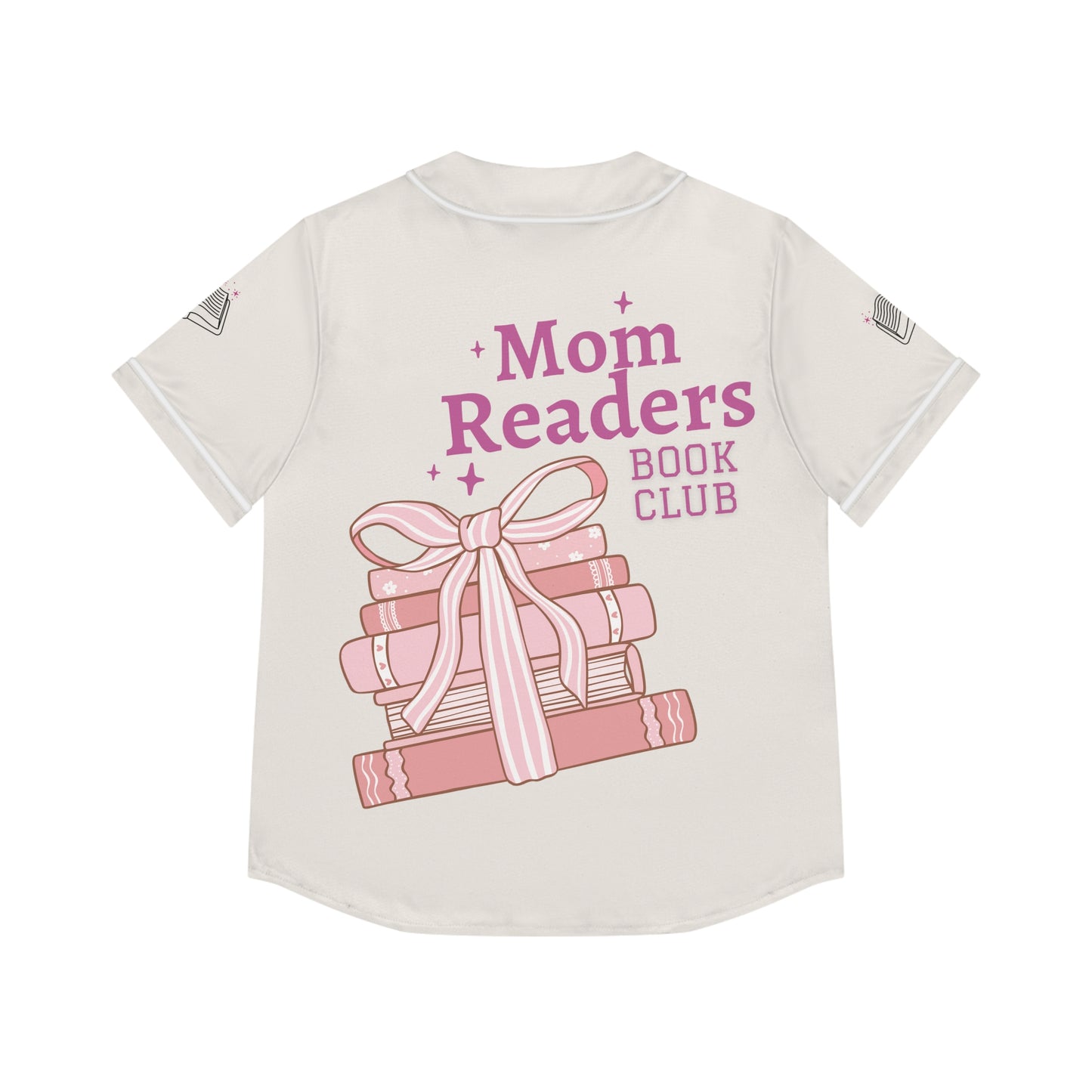 "Mom Readers book club" baseball jersey