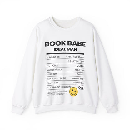 "Book Babe Ideal Man" Crewneck Sweatshirt