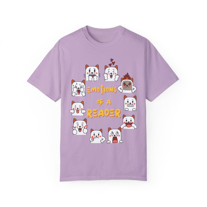 "Cat faces emotions of reader" T-shirt