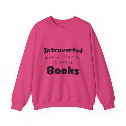 "Introverted Book Lover" Crew Sweatshirt