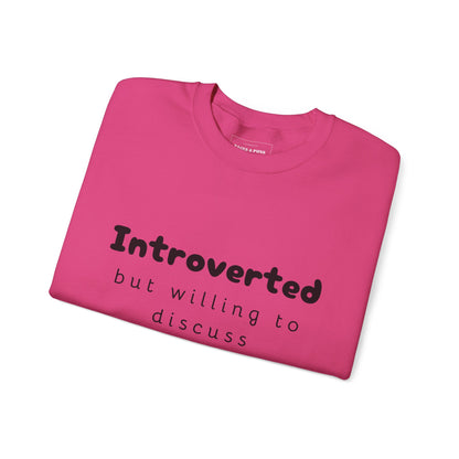 "Introverted Book Lover" Crew Sweatshirt