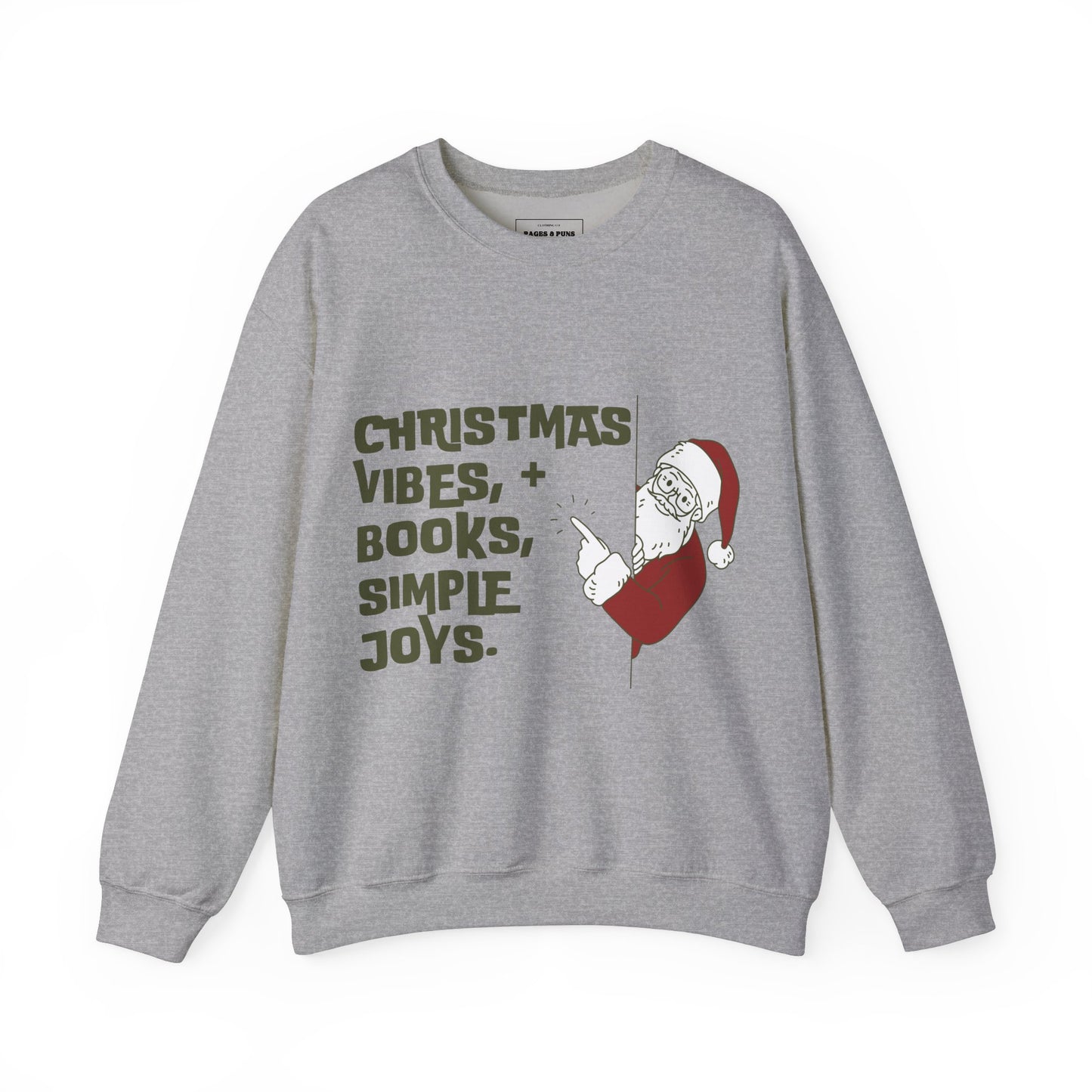 'Christmas vibes + Books' Crewneck Sweatshirt