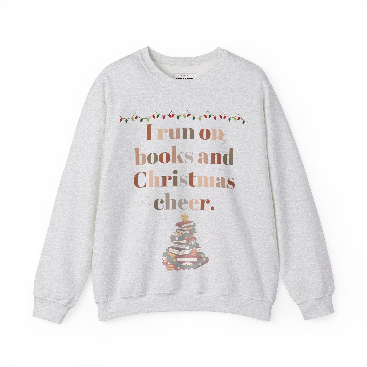 'Books & Christmas Cheer' Crewneck Sweatshirt