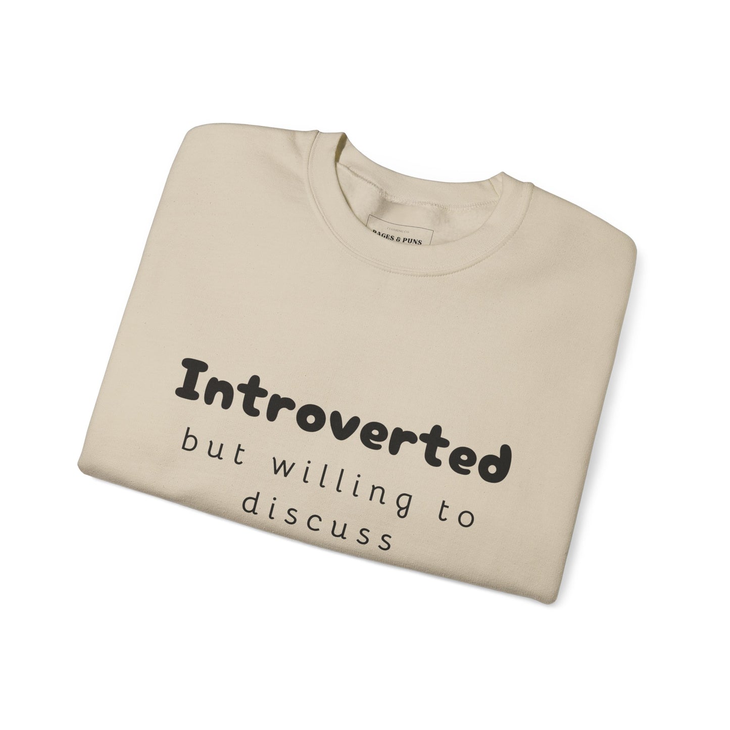 "Introverted Book Lover" Crew Sweatshirt