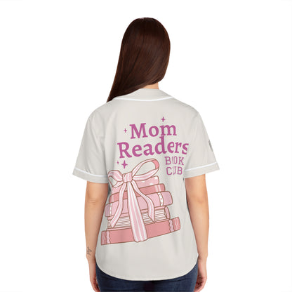 "Mom Readers book club" baseball jersey