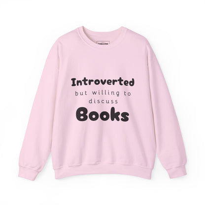 "Introverted Book Lover" Crew Sweatshirt