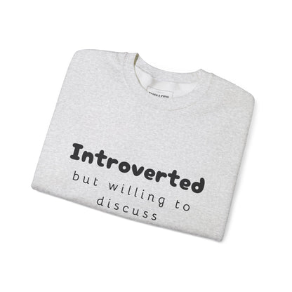 "Introverted Book Lover" Crew Sweatshirt