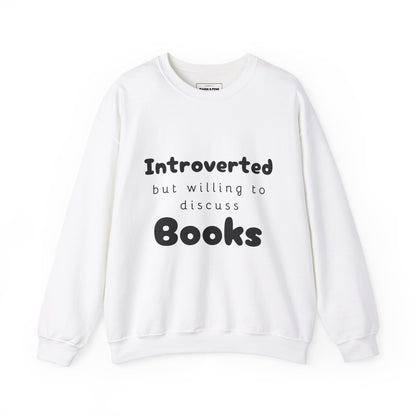 "Introverted Book Lover" Crew Sweatshirt