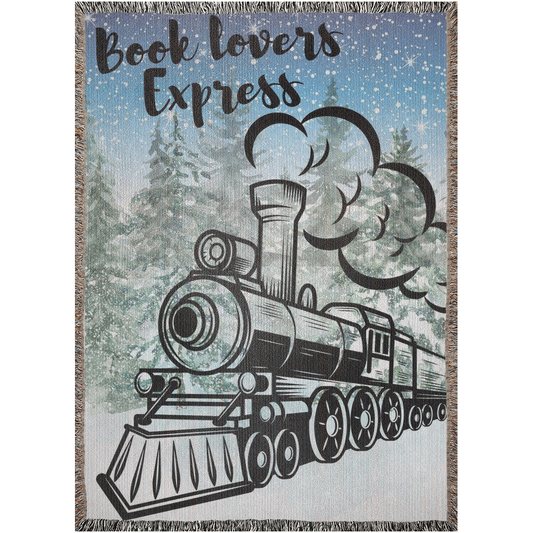 'Book lover Express' Woven throw