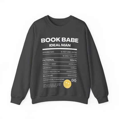 "Book Babe Ideal Man" Crewneck Sweatshirt