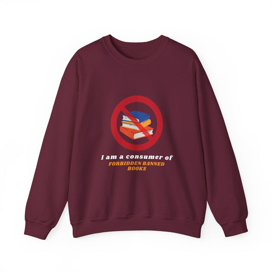 "Forbidden Banned Books" Crewneck Sweatshirt