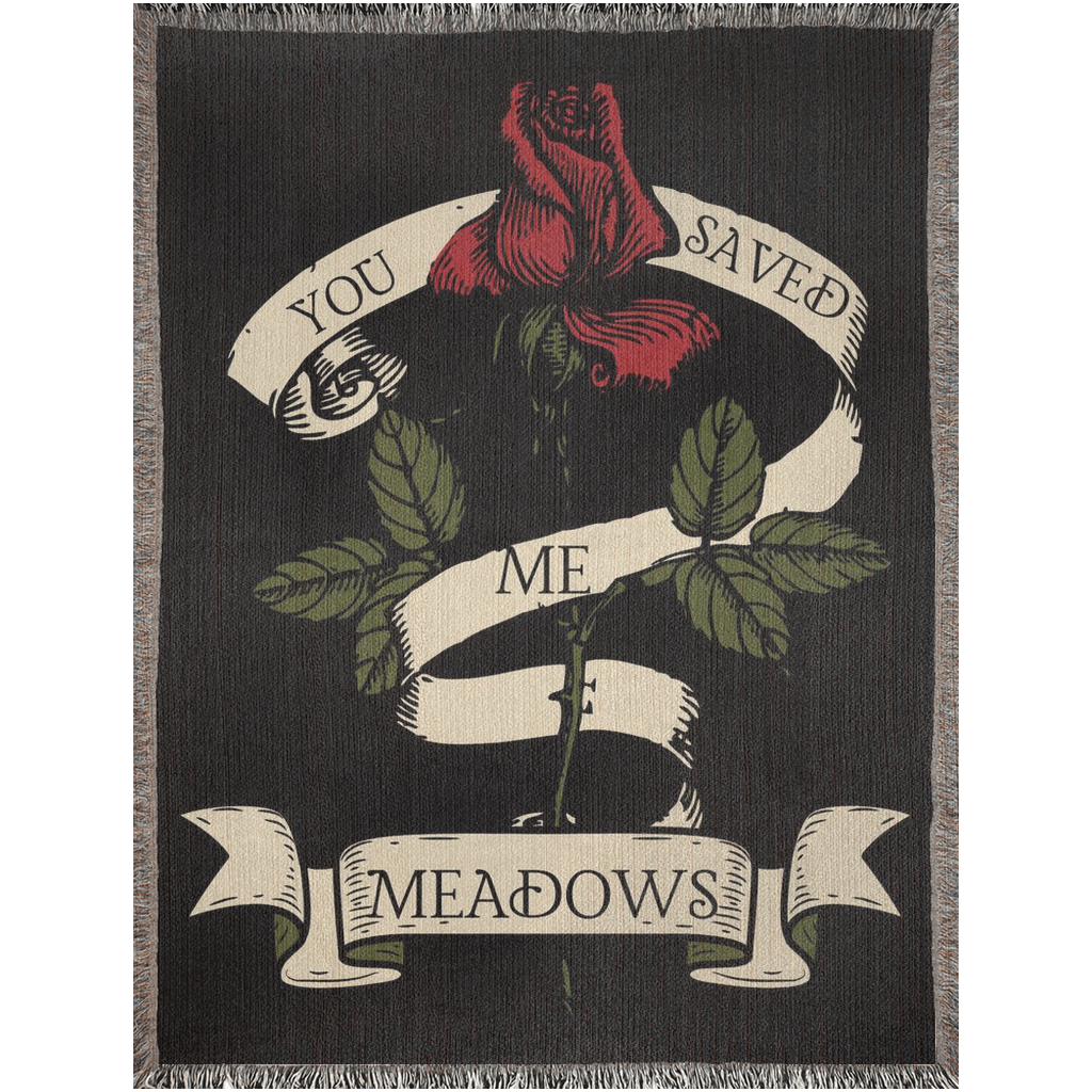 'You saved me' Meadows Woven throw