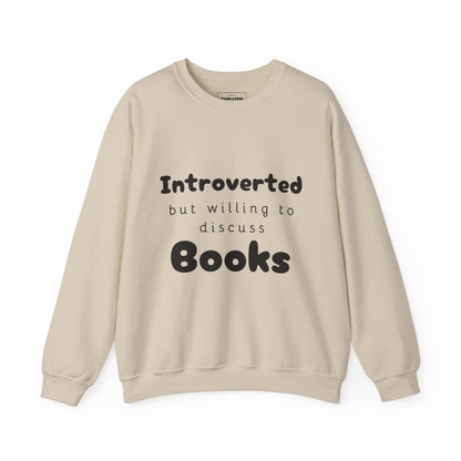 "Introverted Book Lover" Crew Sweatshirt