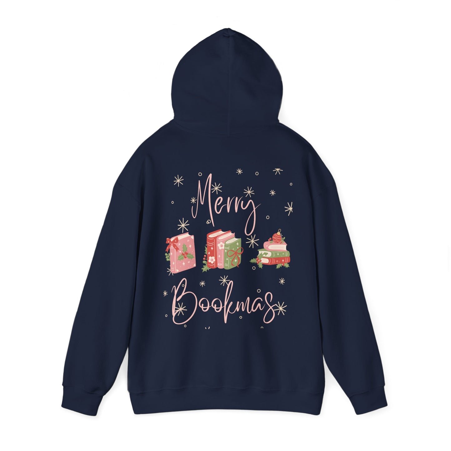 'Merry Bookmas' Hooded Sweatshirt