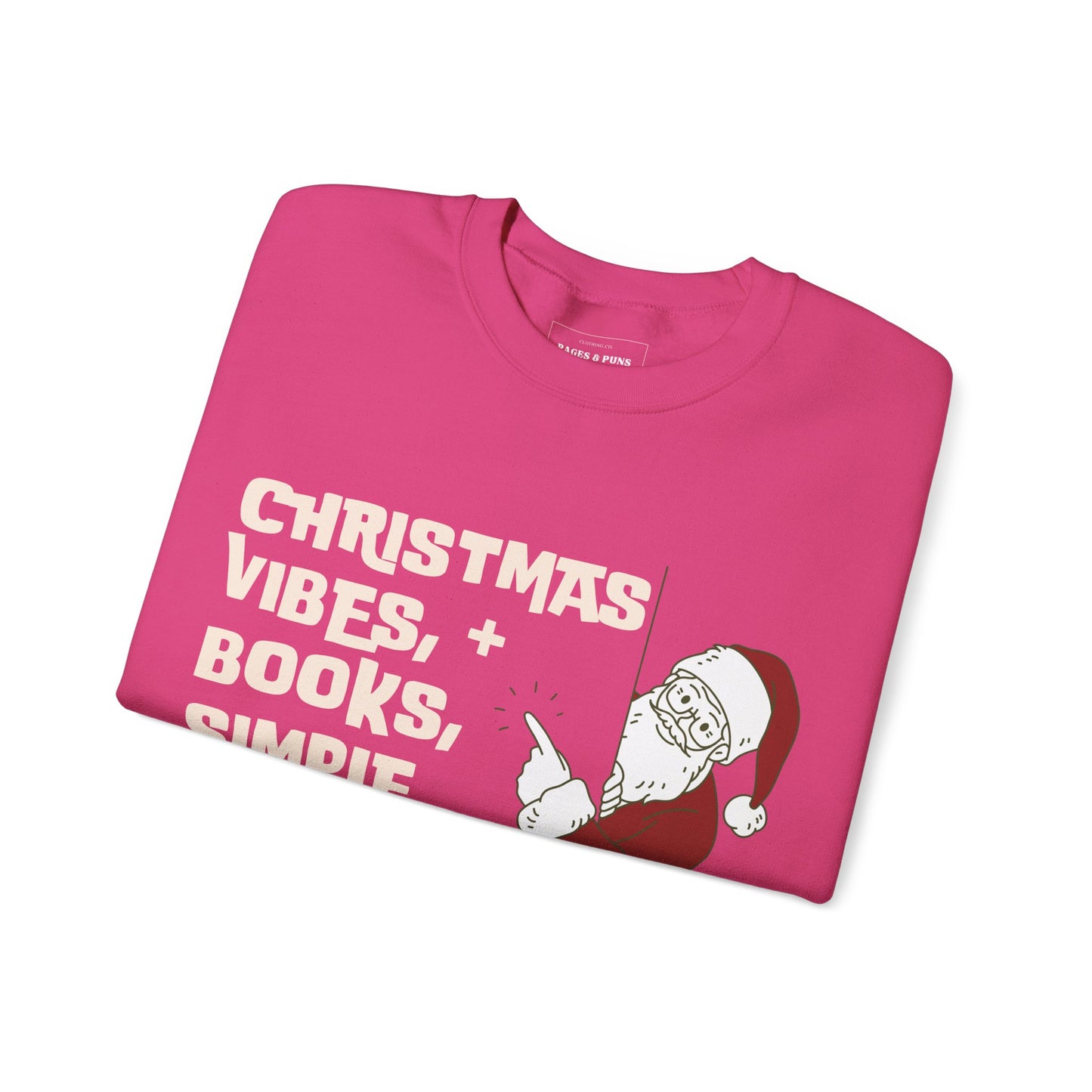 'Christmas vibes + Books' Crewneck Sweatshirt