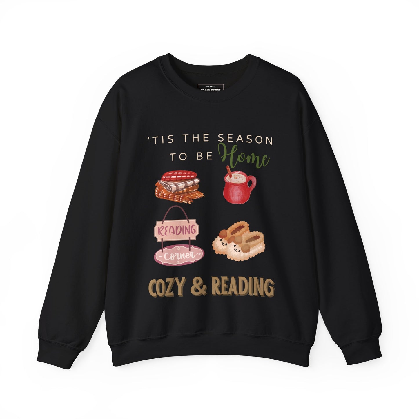 'Home, Cozy & Reading' Crewneck Sweatshirt