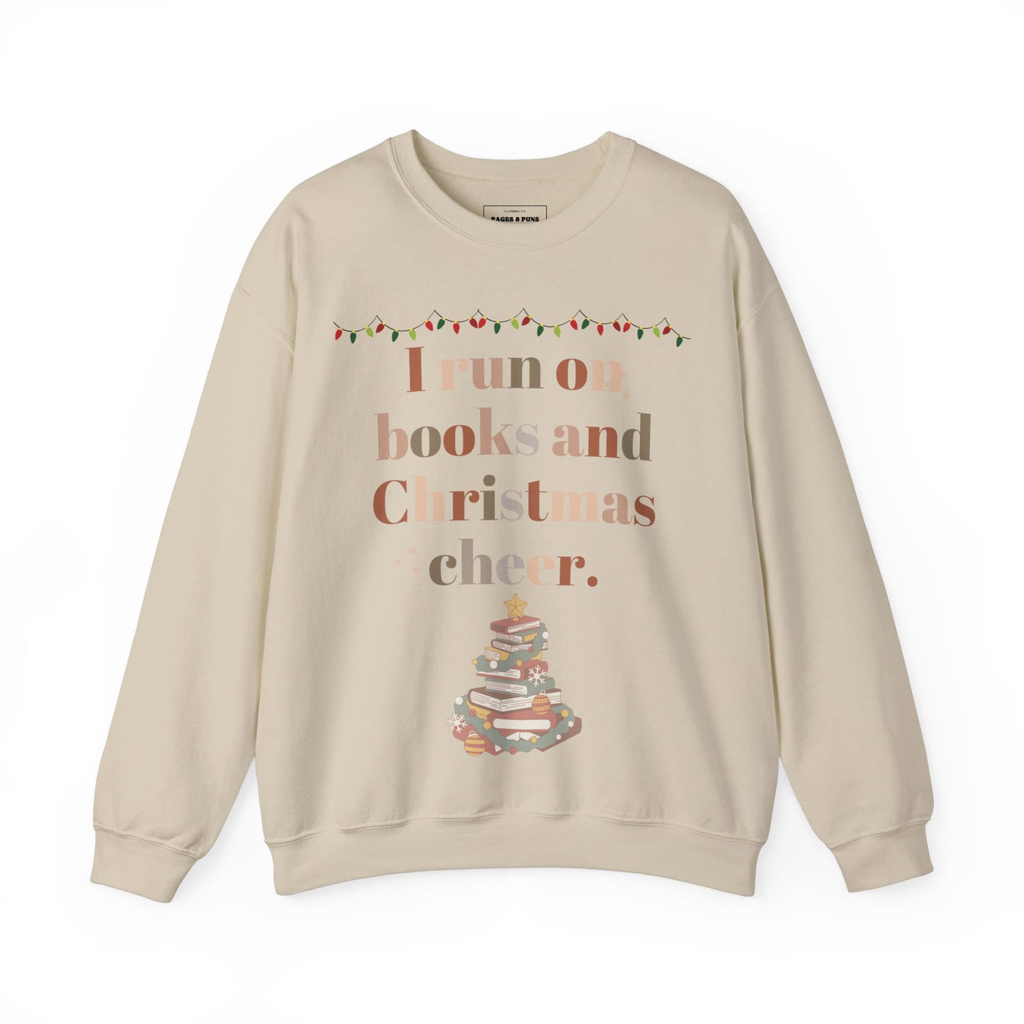 'Books & Christmas Cheer' Crewneck Sweatshirt