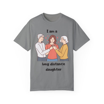 "Long distance daughter with parents" T-shirt