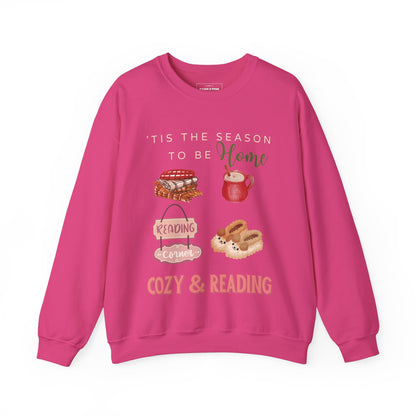 'Home, Cozy & Reading' Crewneck Sweatshirt