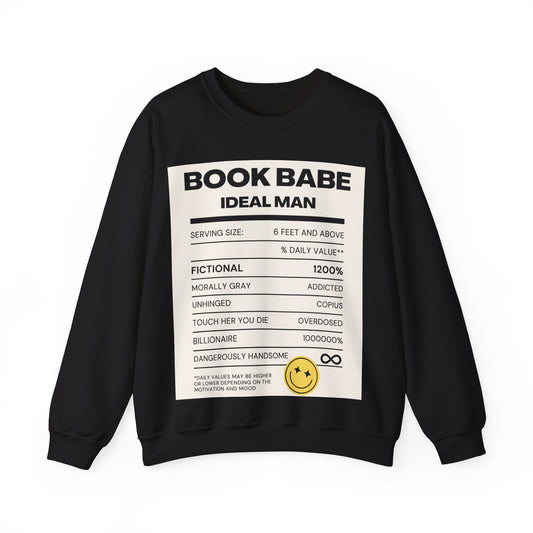 "Book Babe Ideal Man" Crewneck Sweatshirt