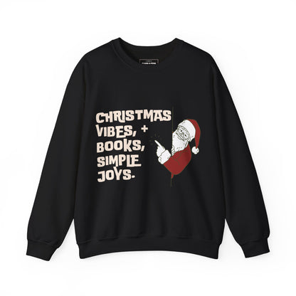 'Christmas vibes + Books' Crewneck Sweatshirt