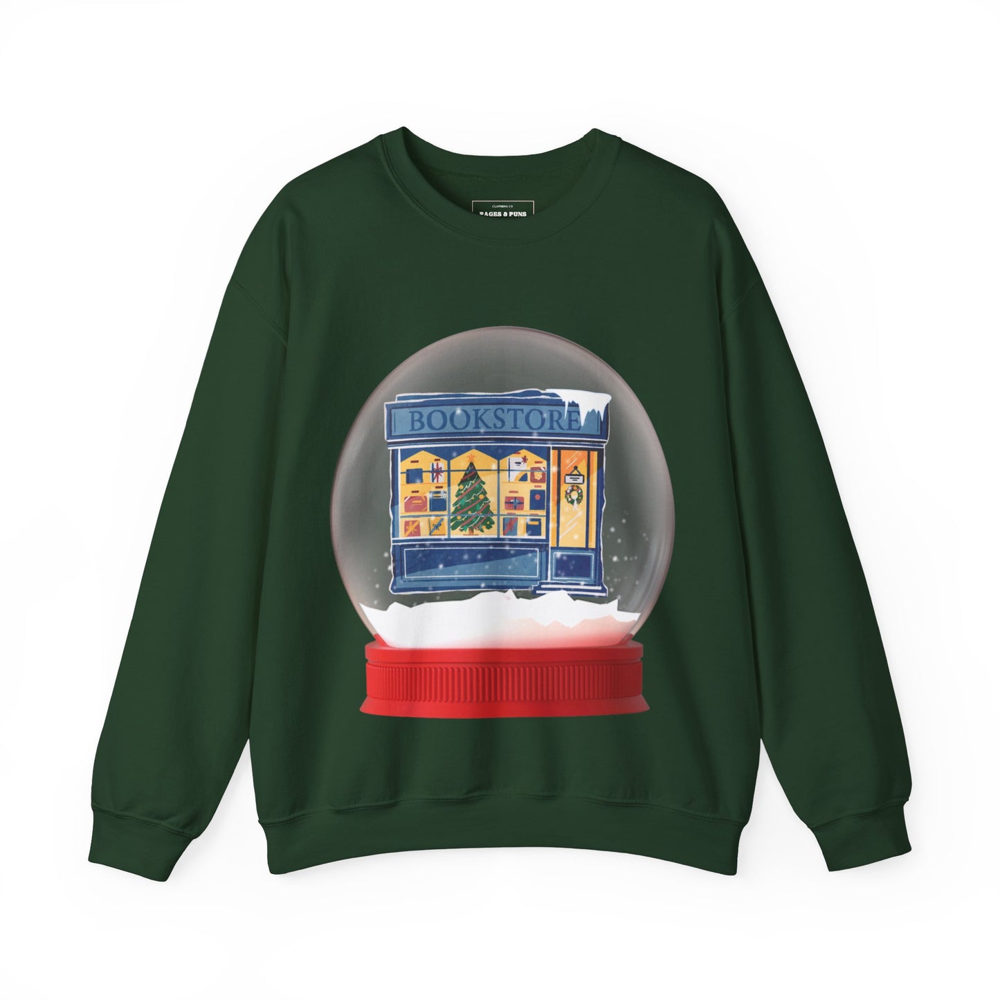 'Bookstore Snow globe' Crewneck Sweatshirt