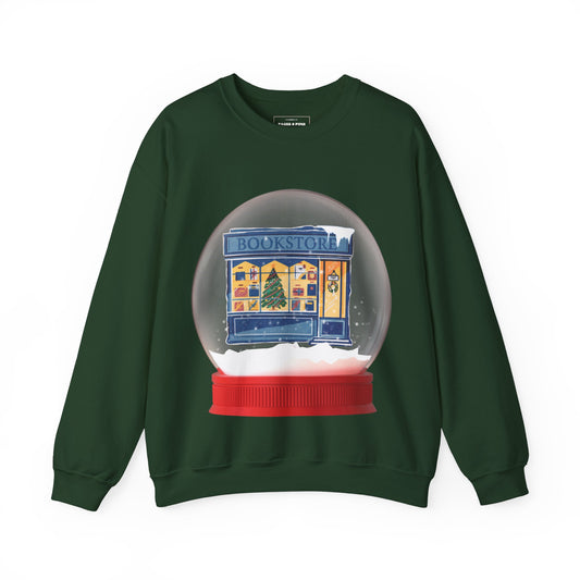 'Bookstore Snow globe' Crewneck Sweatshirt