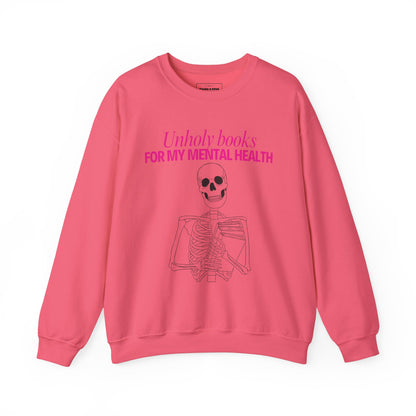 "Unholy Books for my Mental Health" Crew Sweatshirt