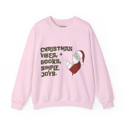 'Christmas vibes + Books' Crewneck Sweatshirt