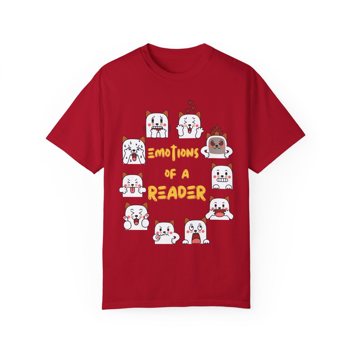 "Cat faces emotions of reader" T-shirt