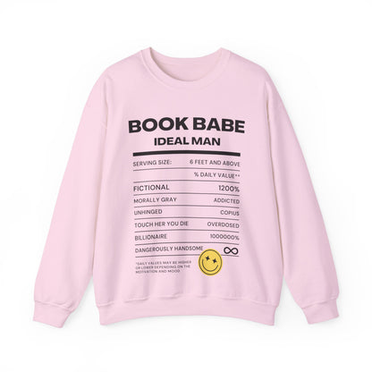 "Book Babe Ideal Man" Crewneck Sweatshirt