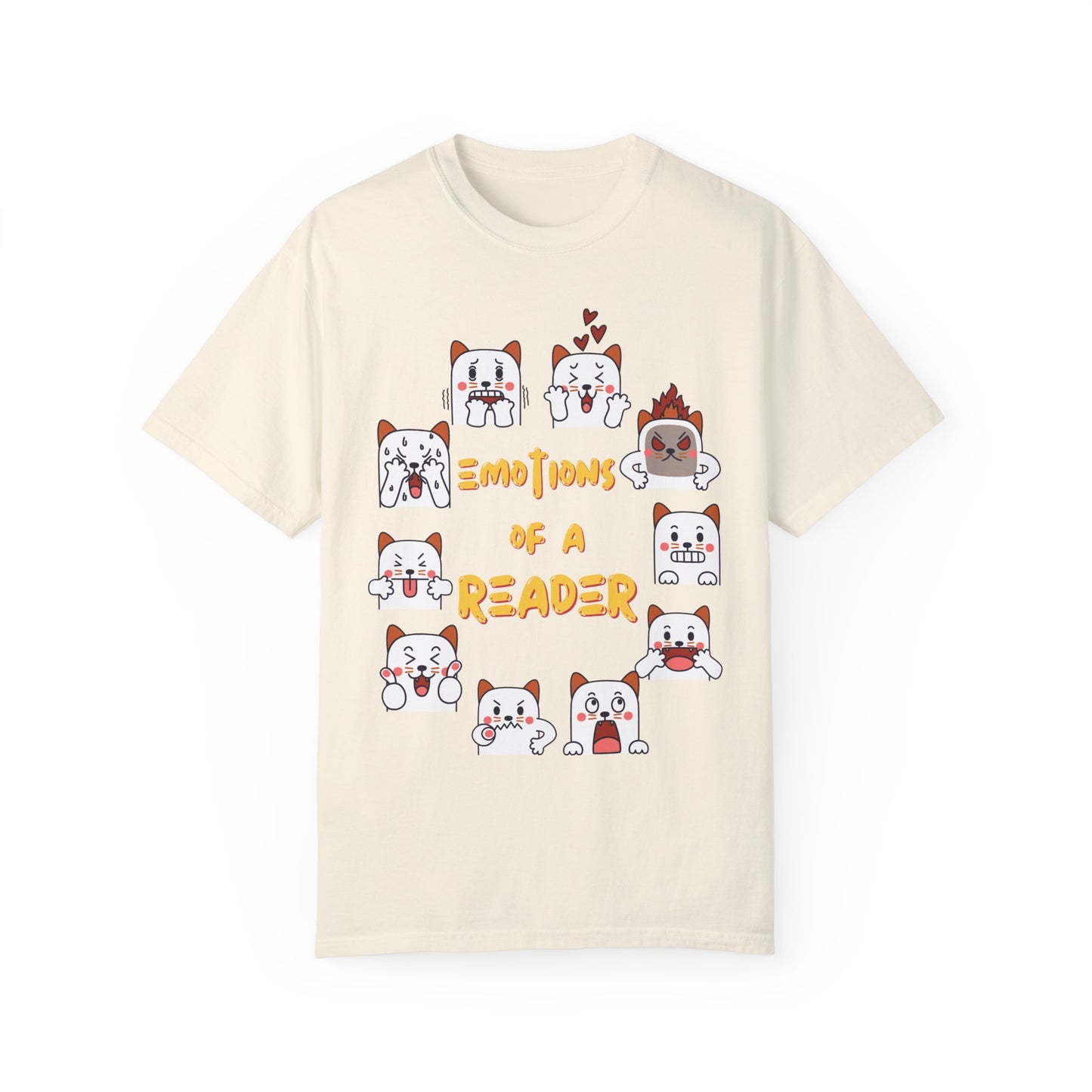 "Cat faces emotions of reader" T-shirt