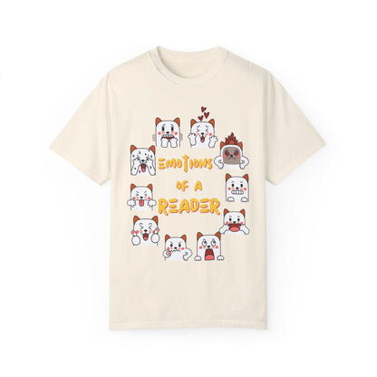 "Cat faces emotions of reader" T-shirt