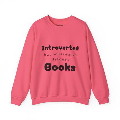 "Introverted Book Lover" Crew Sweatshirt