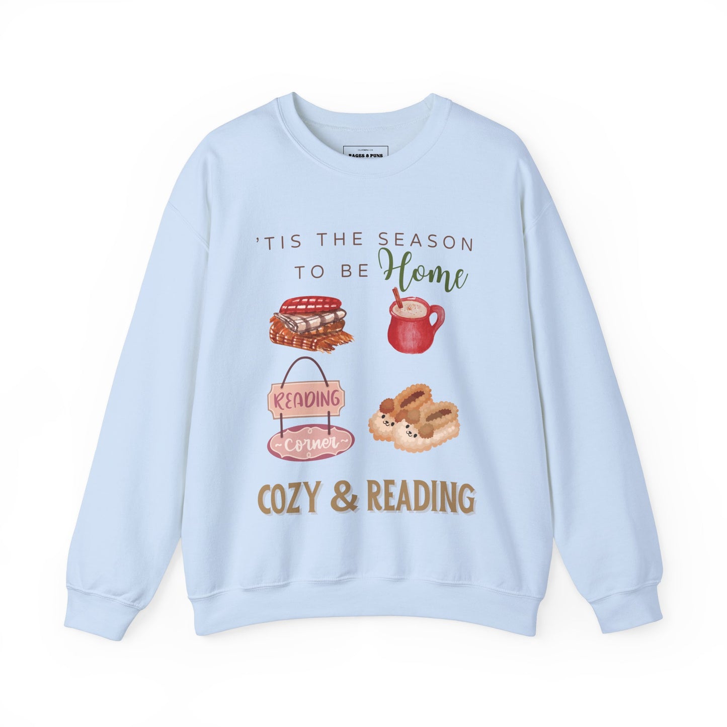 'Home, Cozy & Reading' Crewneck Sweatshirt