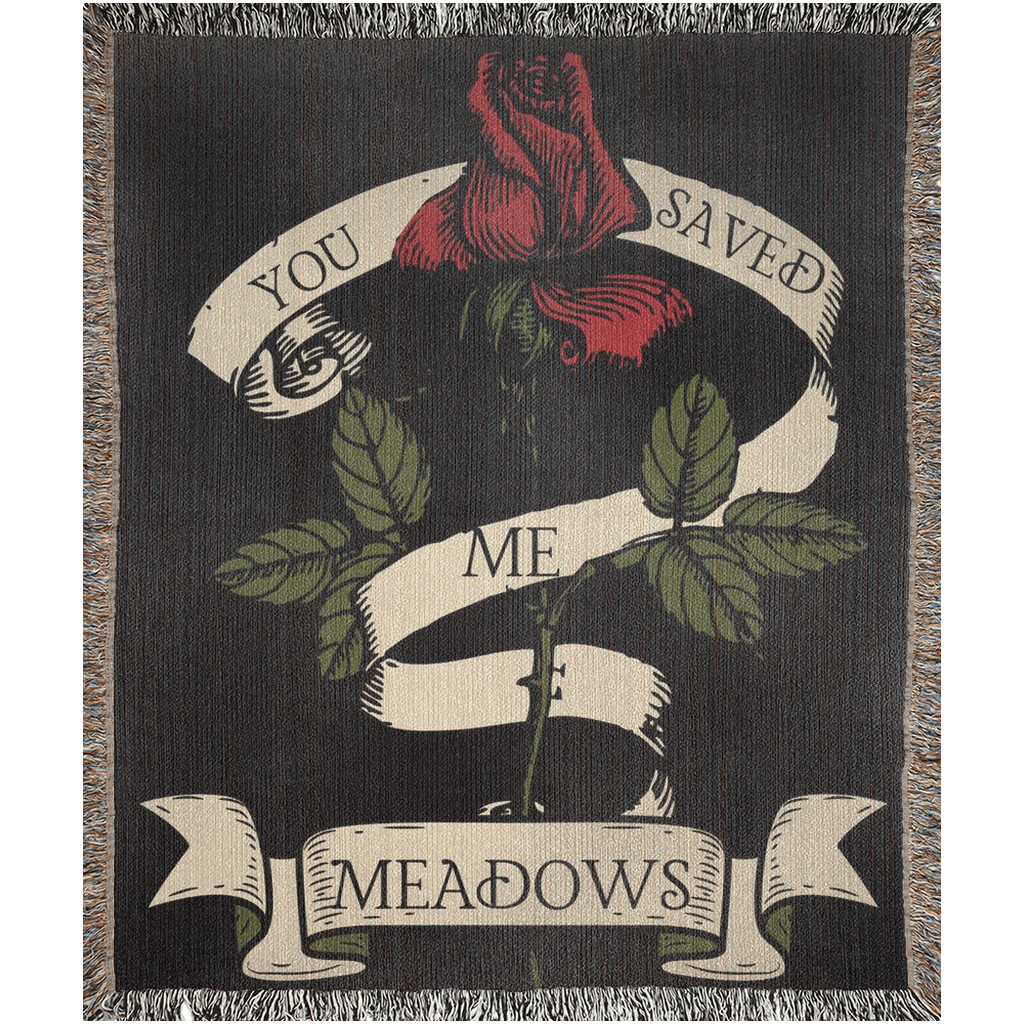 'You saved me' Meadows Woven throw