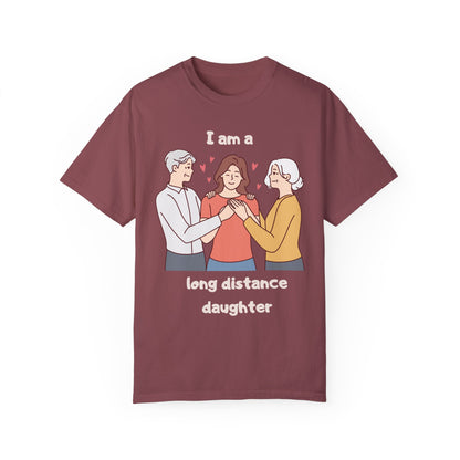 "Long distance daughter with parents" T-shirt