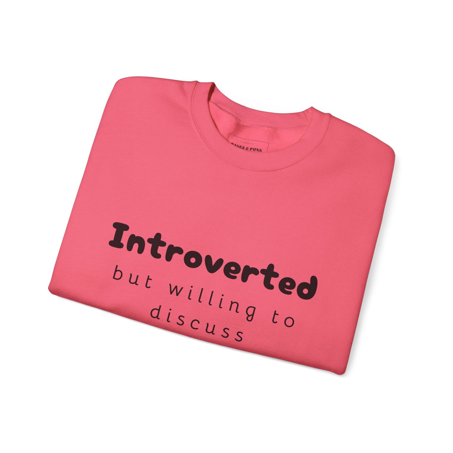 "Introverted Book Lover" Crew Sweatshirt