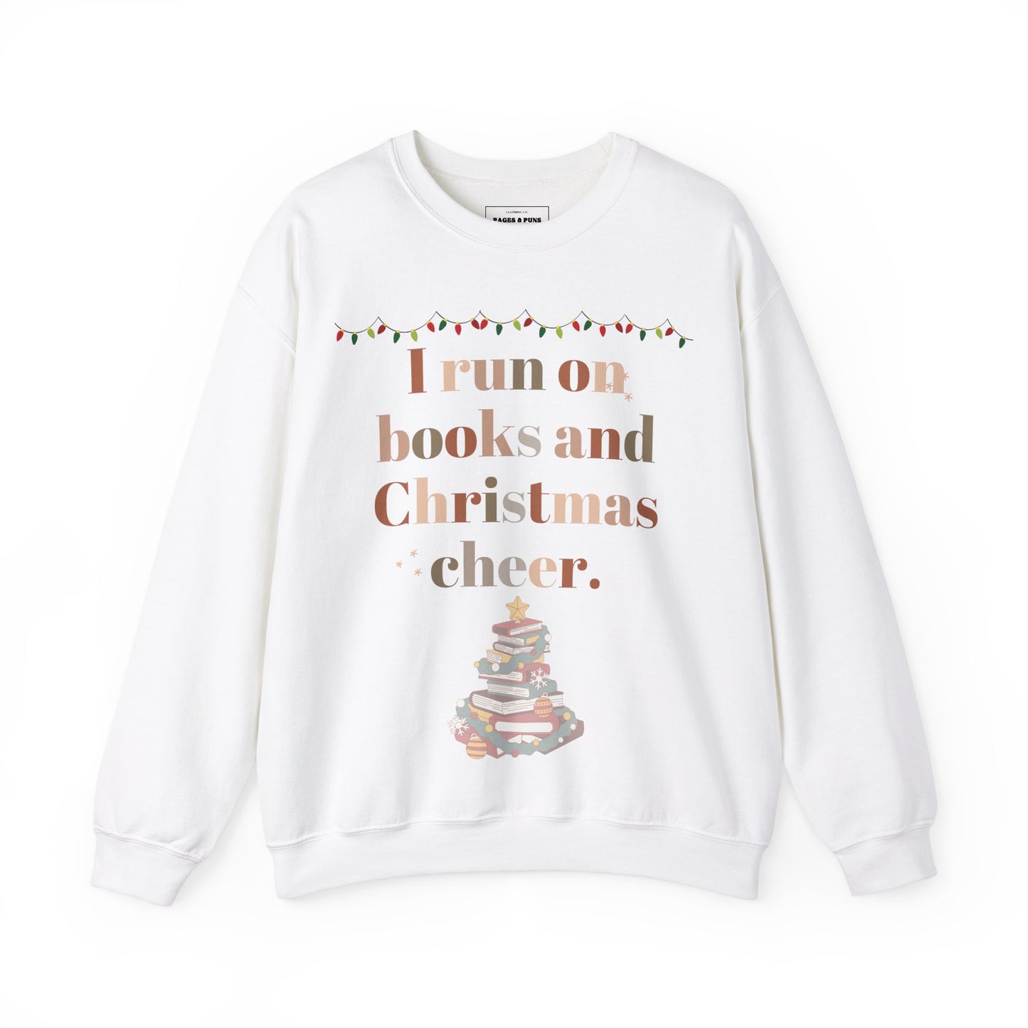 'Books & Christmas Cheer' Crewneck Sweatshirt