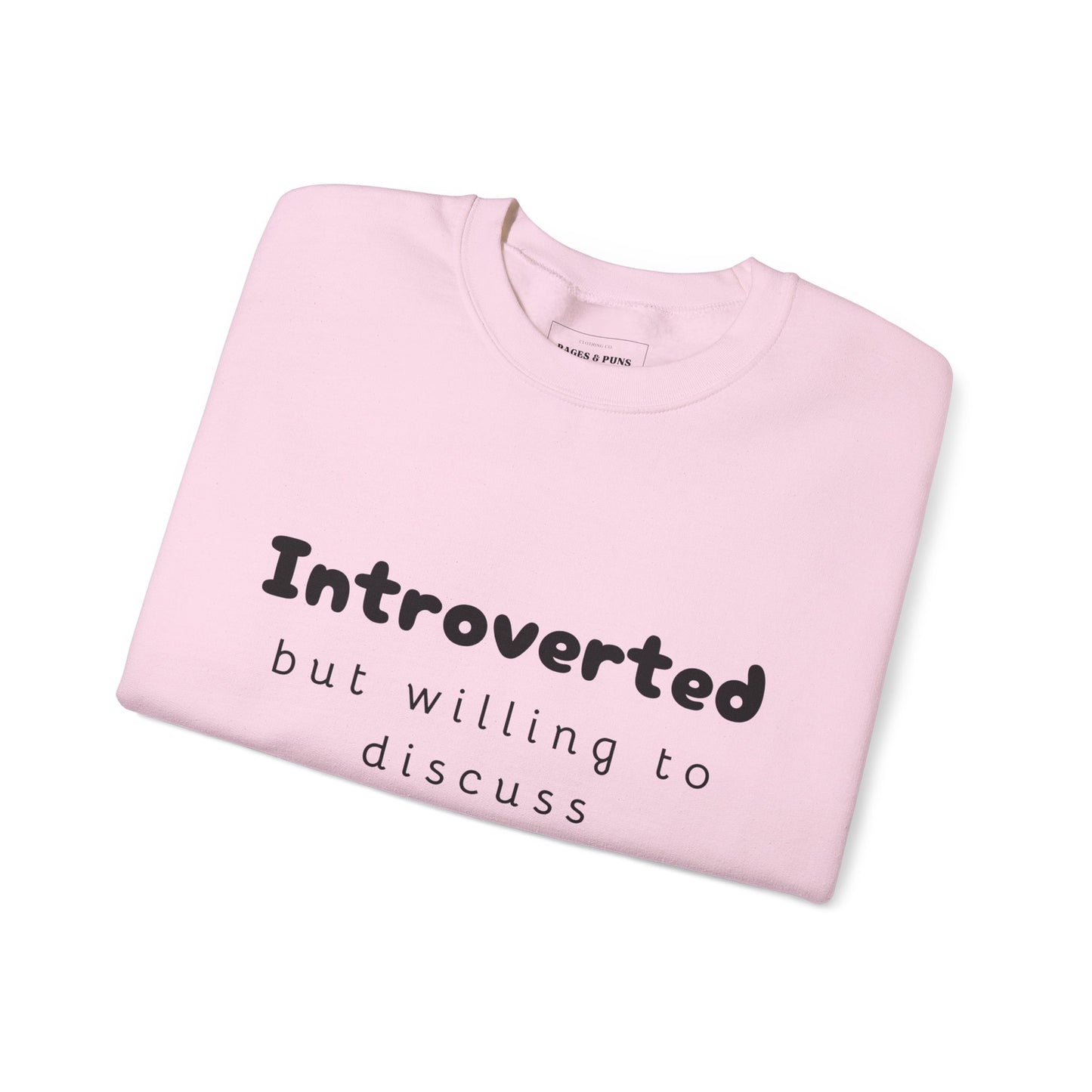 "Introverted Book Lover" Crew Sweatshirt