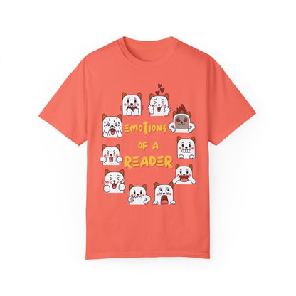 "Cat faces emotions of reader" T-shirt