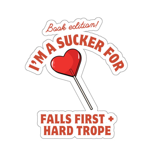 "Fall first + hard" Stickers