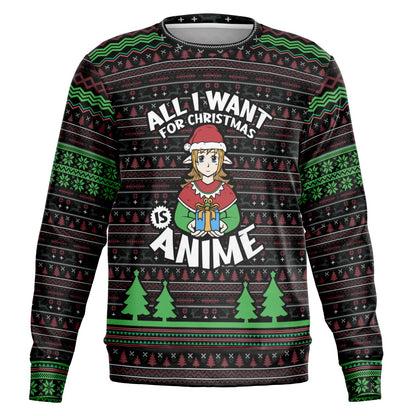 "All I want for Christmas is Anime" Sweatshirt